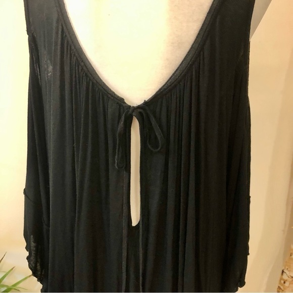 Free People Chloe Cold Shoulder Black Top - Picture 9 of 14